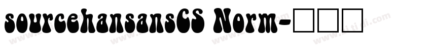 sourcehansansCS Norm字体转换